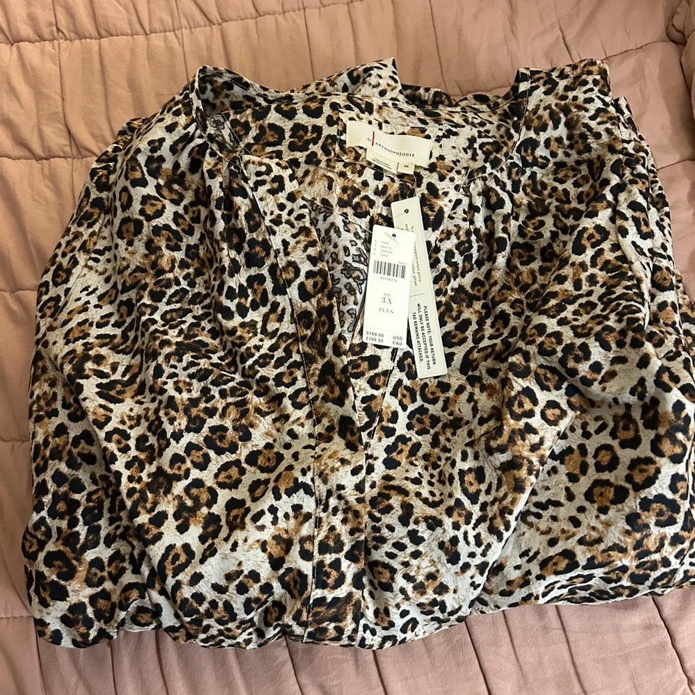 NWT Anthropologie Somerset Maxi Dress Leopard - Picture 4 of 6